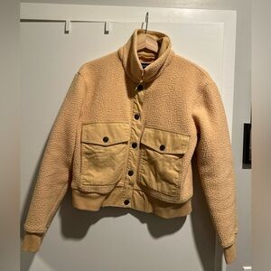 United By Blue Butter Yellow Teddy Jacket with Button Front